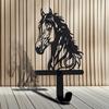 Hat Hook Wall Mount Multi Functional Wall Hanger Horse Silhouette Wall Mounted Iron Hook Black Horse Walls Hooks coats