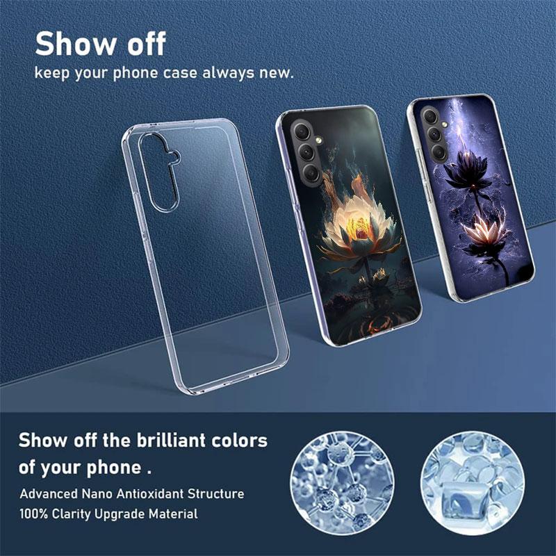 Buddhist Fire Lotus Phone Case for Samsung A16 A26 A36 A56 A17 A37 A57 A07 A06 A02S A03 A04S A05S Galaxy Note 20 10 A50S A71 A51