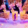 Bow Spiral Straw Cartoon Straw Drink Accessory Party Party 10pcs