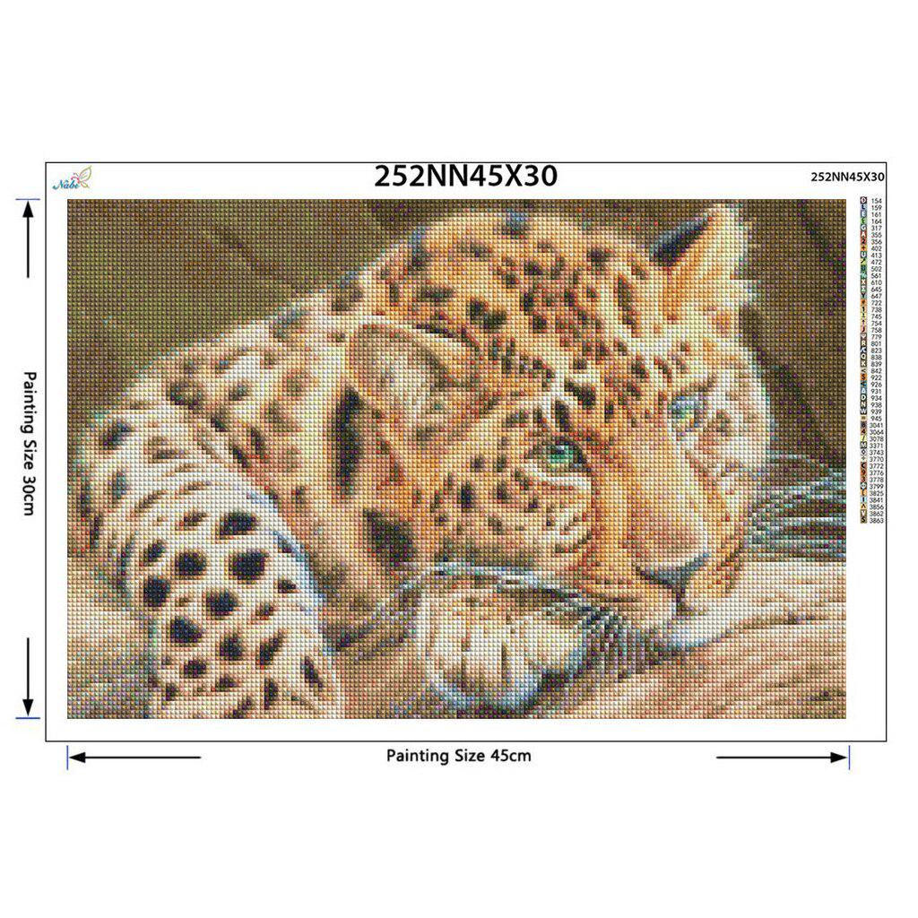 Full Round Diamond Painting Cross Stitch Diamond Animal Picture Rhinestone Decor