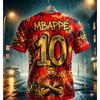 2026 Summer Mbappe #10 Fan Graffiti Football Soccer T Shirt Breathable Quick Dry Sportswear Training Fan Commemorative Tee