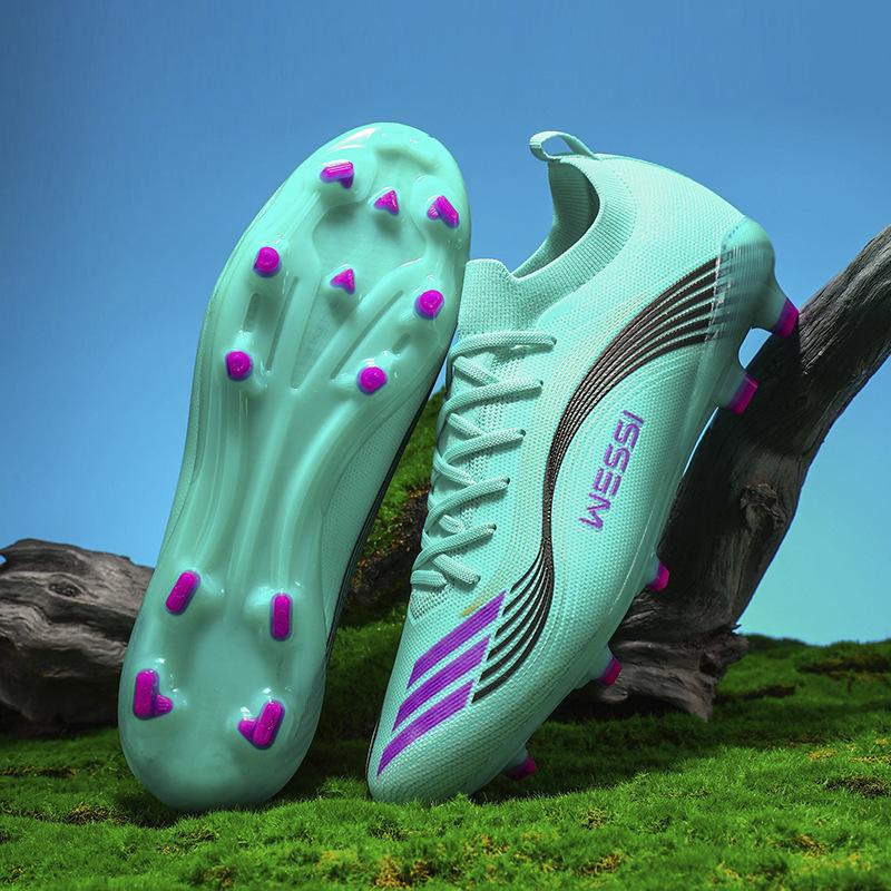 Football shoes men s low-top TF spikes professional training shoes women s adult children s football shoes small plums 35