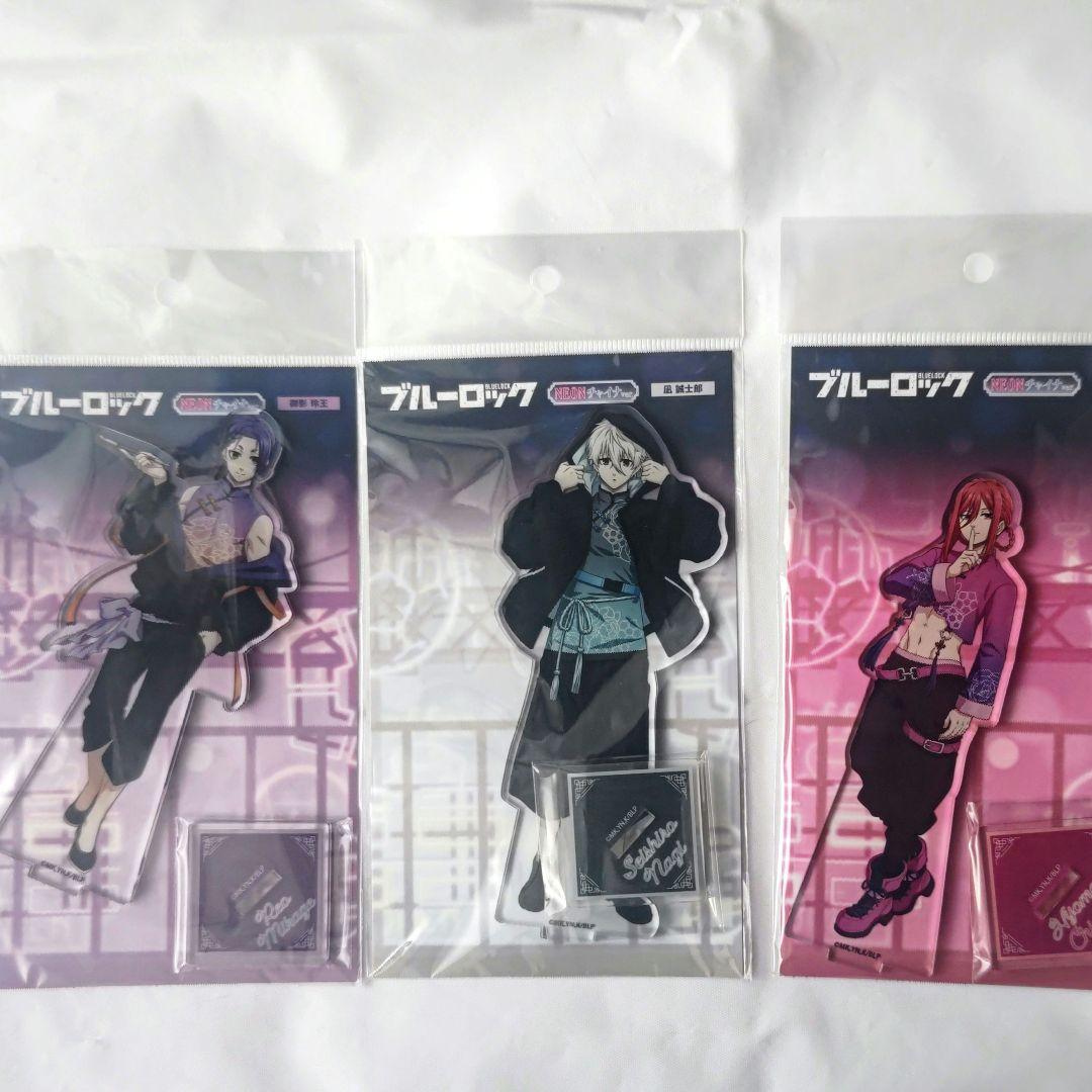 

[Б/У] Blue Lock НЕОН Китай Наги Сейширо, Микаге Рео, Чигири Хёма Акриловая подставка