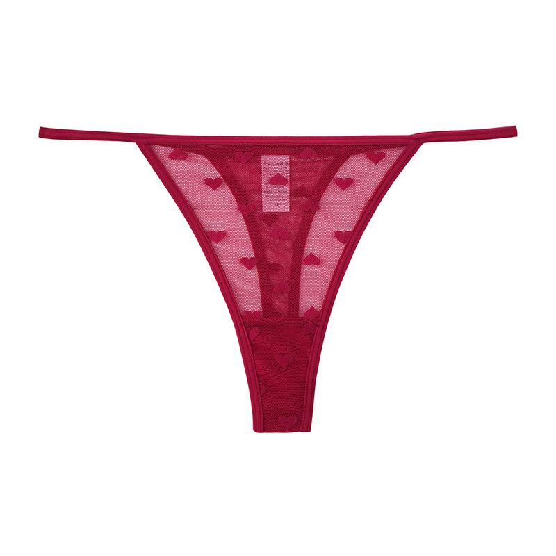 Mesh Lace Thong Low Waist Transparent Sexy Breathable Seamless Underwear