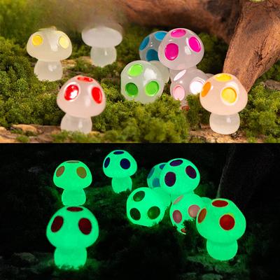 Mini Glow-in-the-dark Ornamente Simulieren Kleine Pilze Micro Landschaft Bonsai DIY Landschaft Handy Hand Dekoration