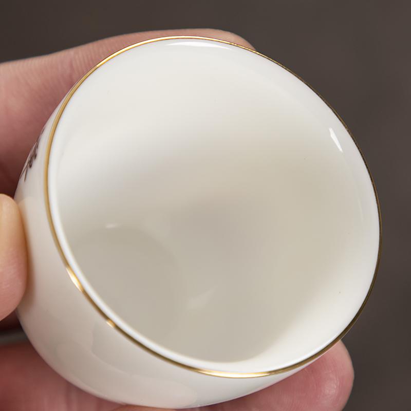 4 Pcs/set Handmade Small Tea Bowl Hand Painted Yixing Ceramic Teacup Master Cup Tea Set Accessories Drinkware Supplies
