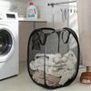 2pcs Mesh Pop-up Folding Laundry Basket Laundry Basket Foldable Dirty Clothes Storage Basket Large Capacity Storage Baskets