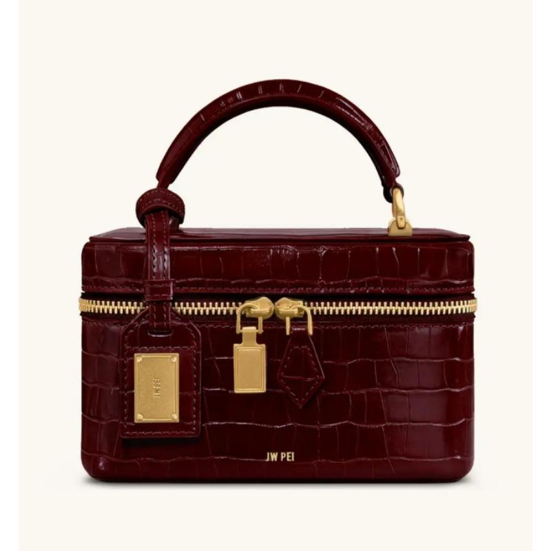 JWP new hand-woven box bag, zipper bag, fashionable and popular lunch box bag, shoulder bag bag.