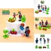 Plant Vs. Zombie Birthday Cake Decoration Peashooter Bomb Cherry Iron Bucket Zombie Cake Ornament