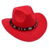 Cappello Tibetano da Bambino Tsering con Gioiello Cappello a Treccia Bordo Curvo Cappello in Feltro Cappello da Sole Genitore-Figlio Turchese Cappello da Cowboy Occidentale