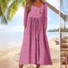 2023 Autumn Casual Loose Striped Long Sleeve Dress