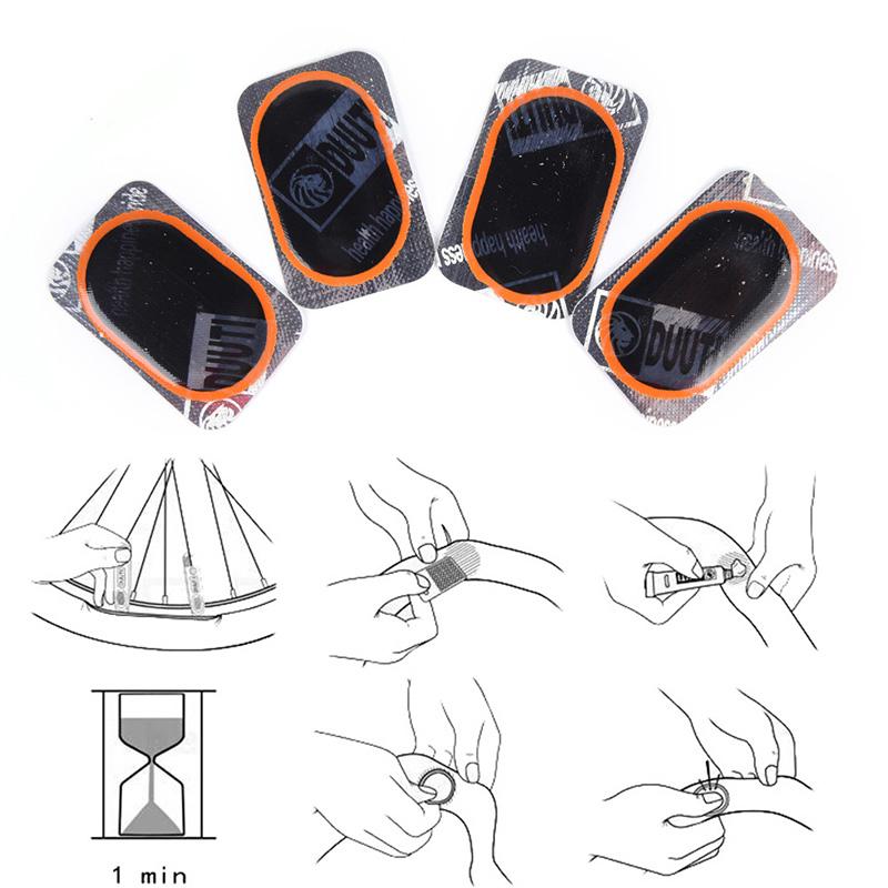 10Pcs 32*50Mm Bicycle Bike Repair Fix Kit Flat Rubber Tire Tyre Repair Patch Kit