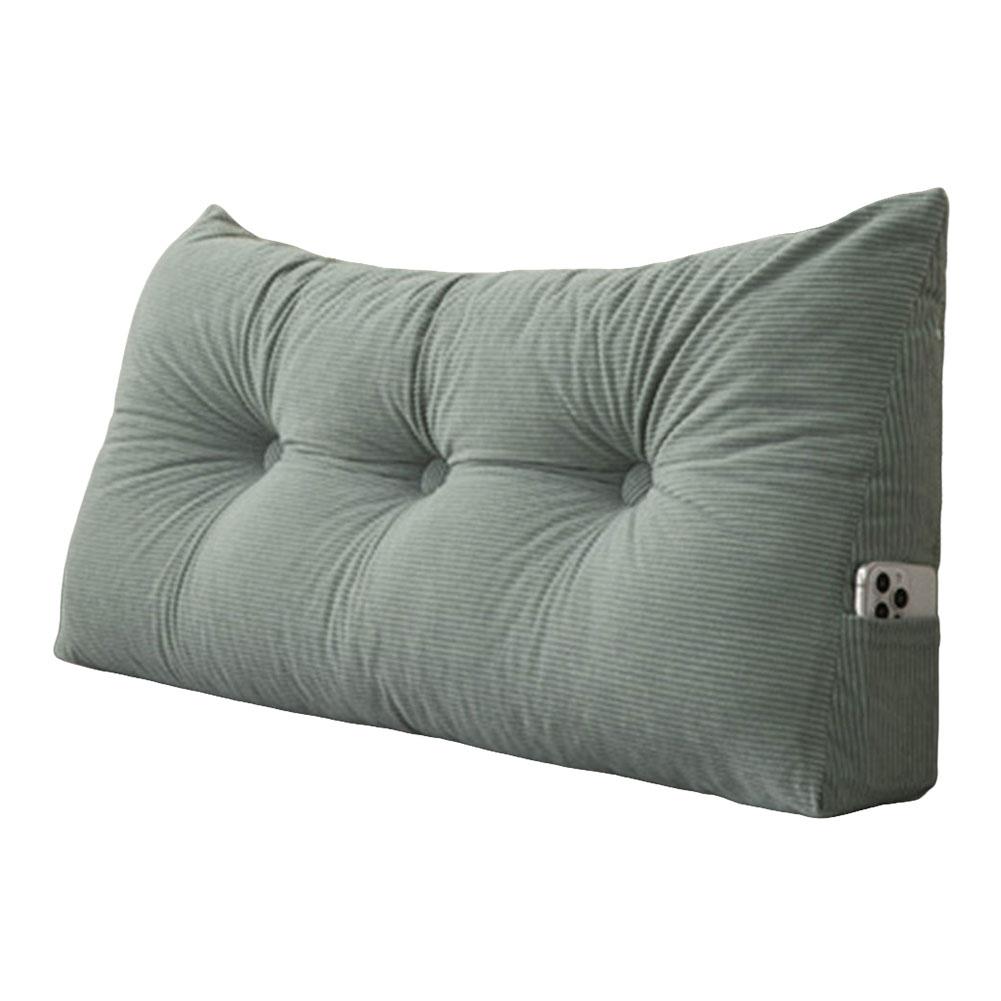 Triangular Wedge Headboard Pillow with Side Pockets Positioning Support Ergo-Triangle Headrest Lumbar Support Bed Backrest