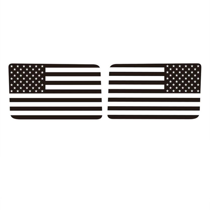 American Flag Decal Rear Window Sticker For 2007-17 Jeep Wrangler Jk Jku 4-Door