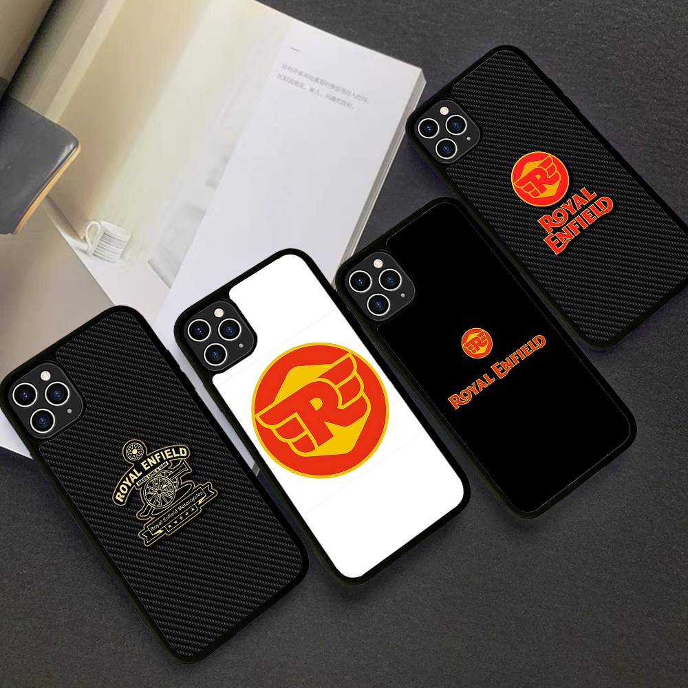 R-ROYALS E-ENFIELDS Logo For IPhone 17 16 Pro Max Air 15 14 13 12 Mini Plus 11 Hard PC+TPU Phone Back Cover
