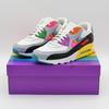 CJ5482-100 Air Max 90 Be True Arcoíris Blanco Gris Lobo Negro (de los hombres)