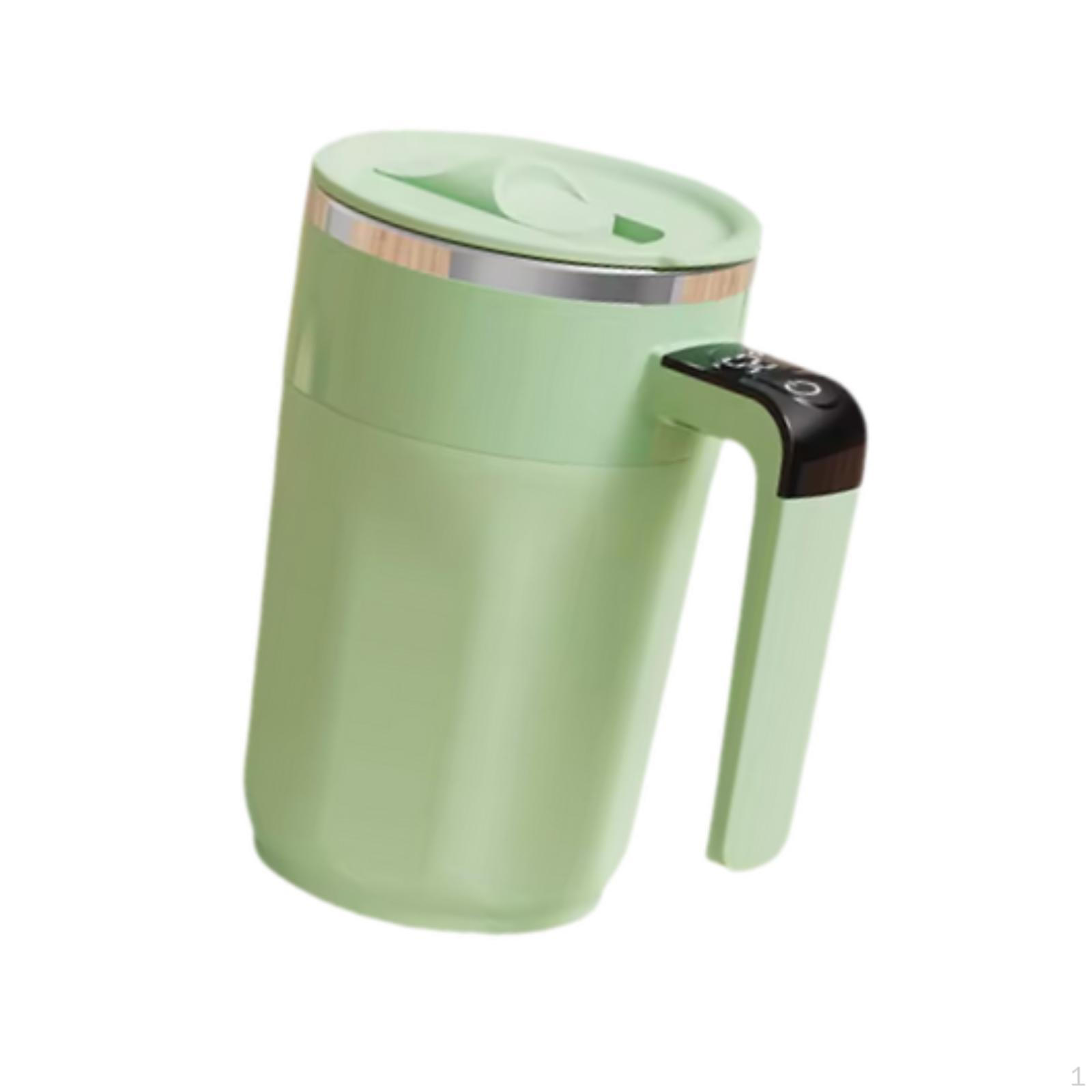 

Автоматическая чашка для смешивания 400 мл молока, сока, кофе для походов, спортзала, кемпинга светло-зеленый