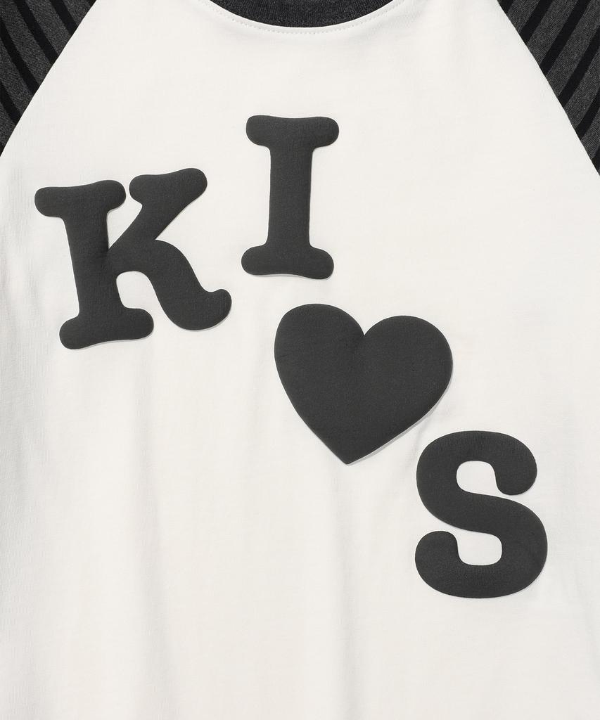 Kimseupeulesikoteunmakes Messi Kiss Raglan Long Sleeve T-Shirt Charcoal (White)