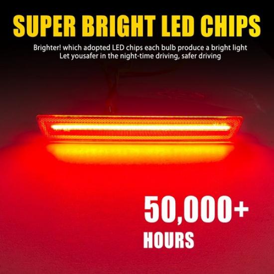 Clear LED Rear Side Lens Bumper Marker 2015- 2X For Light Challenger Dodge