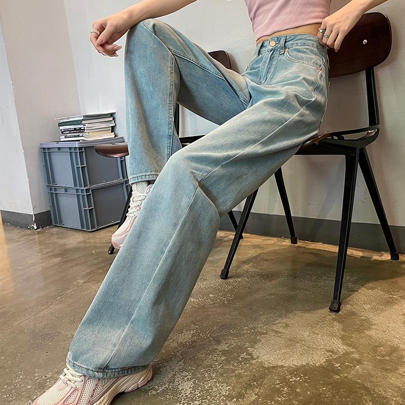 

Джинсы-клеш для женщин, модные широкие джинсовые брюки с высокой талией, удобные XXL синий