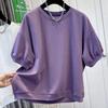 T-shirt Women Cotton Summer Casual Large Size Loose Round Neck Pullover Short-sleeved Tops