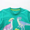 Glow-in-the-dark dinosaur print children's T-shirt New summer short-sleeved T-shirt for boys
