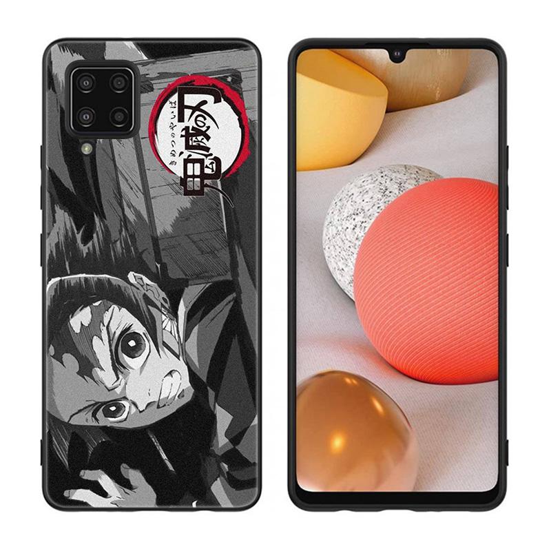 Anime Dämon Slayer Tanjiro Fall für Samsung Galaxy A12 A02S A22 A32 A52 A72 A71 A51 A41 A31 A21 A11 A50 A70 A10 A20S schwarze Abdeckung