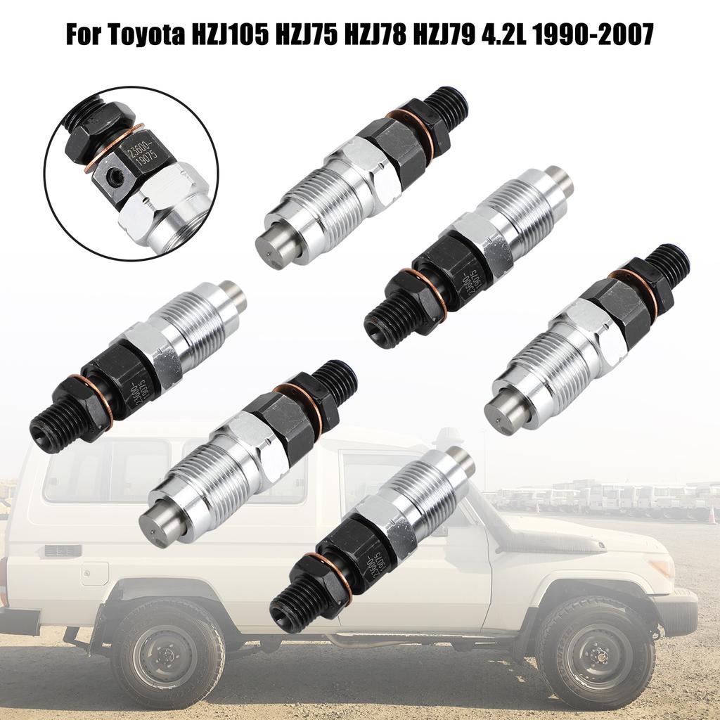 6 Stück Einspritzdüsen 23600-19075 passend für Toyota HZJ105 HZJ75 HZJ78 HZJ79 1990-2007