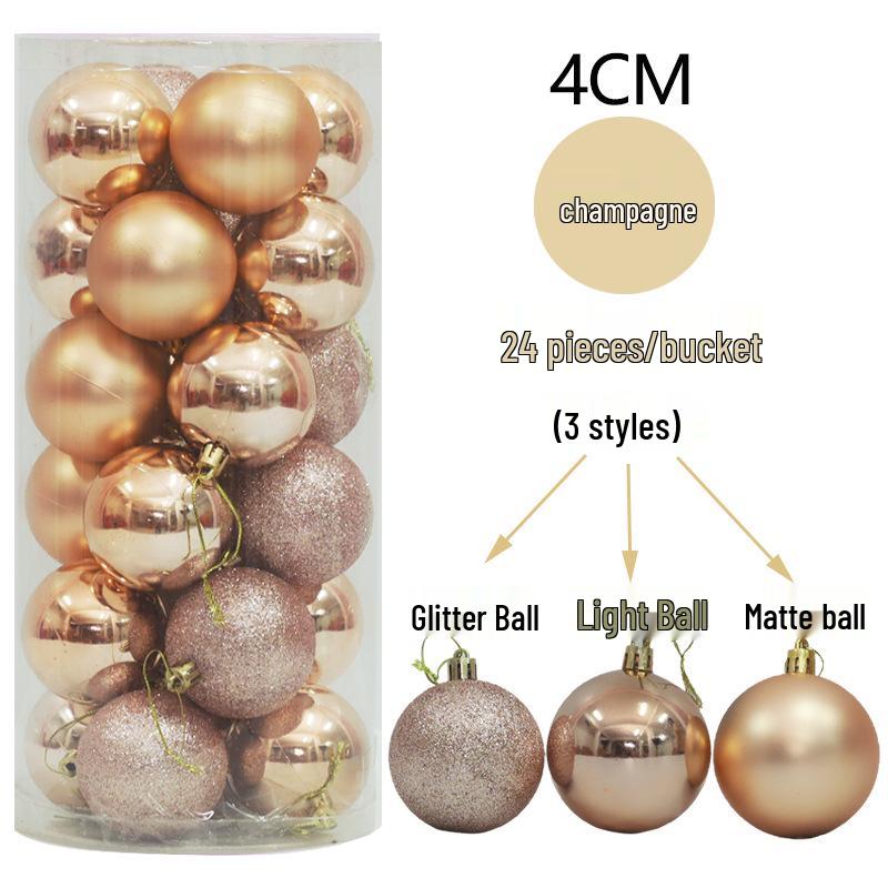 Colorful Christmas Tree Matte & Shiny Ball Decorations for Shopping Mall Ceiling