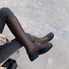 Platform Heel Women Knee-High Boots Fashion Comfort Soft Leather Shoes Autumn Winter Women's Knight Long Booties