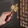 Wooden Handle Tibetan Prayer Wheel Handheld Buddhist Premium Buddha Scriptures Turn Praying Instrument for Meditation Room