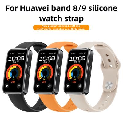 Weiches Silikonarmband für Huawei Band 8 9 NFC Armbanduhr Armband Ersatz für Huawei Band 9 8 Atmungsaktives Sport-Armband