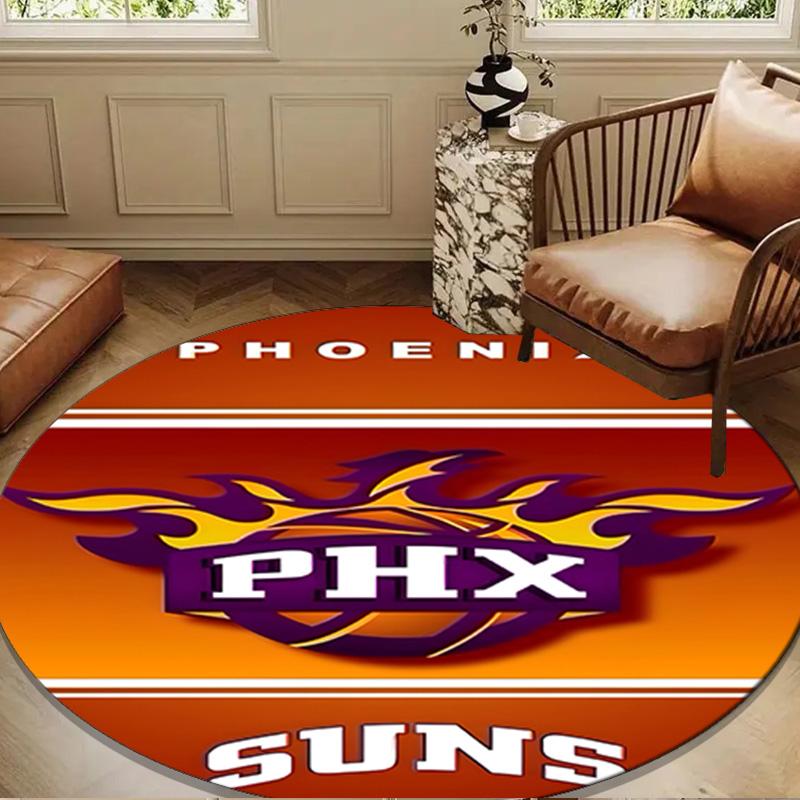 Suns Basketball Artwork Round mat, Anti-slip Circle Carpet Chair rug For livingroom,Bedroom, doormat home decor Gift Christmas Gifts