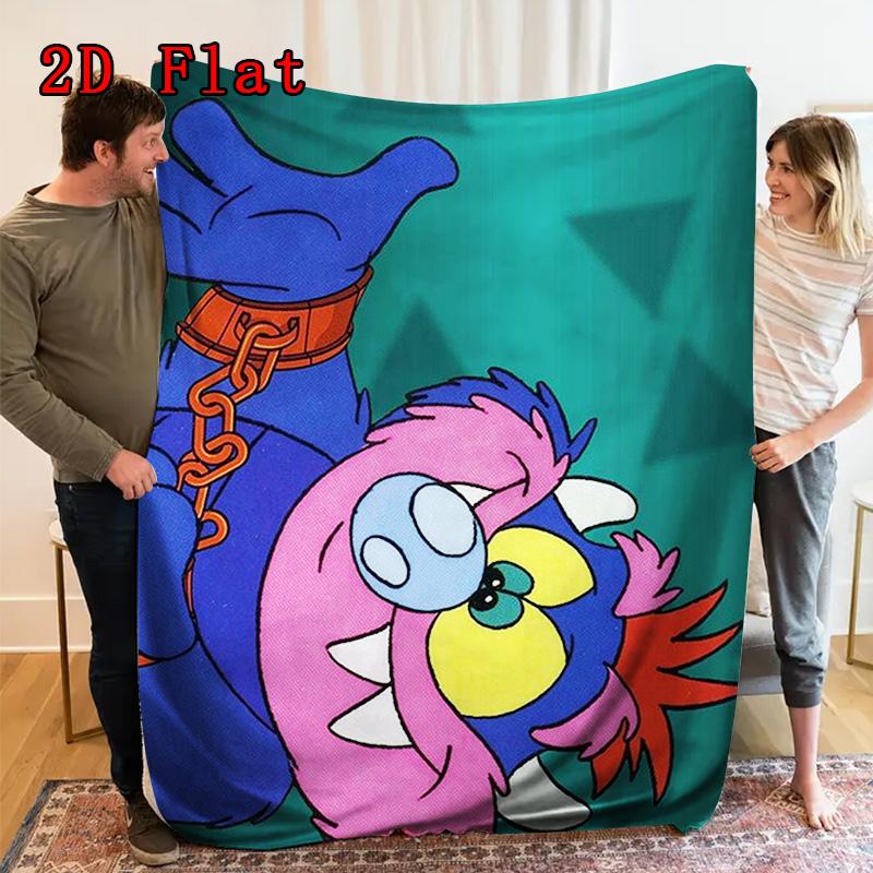 Pet Monster 2D Flat Pattern Flannel Blanket High quality All Seasons Warmth and Comfort Perfect for Christmas Gifts.MMT0918157