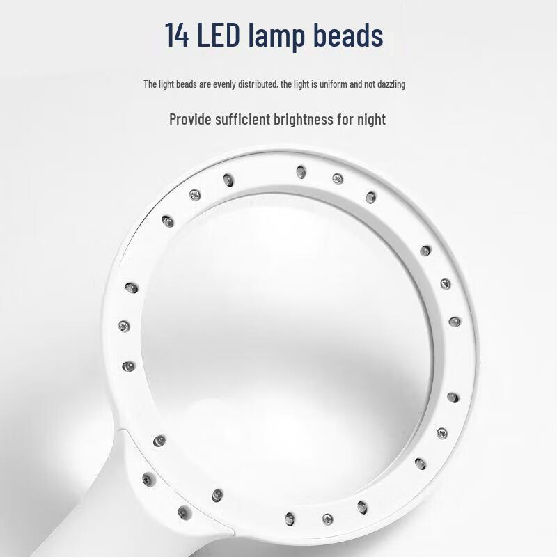 Chuda 30X Large Handheld Magnifier with LED Lights