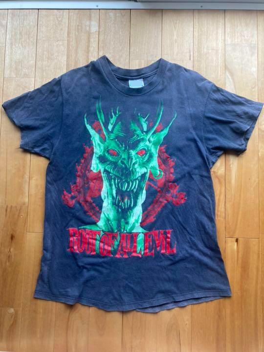 НОВАЯ футболка Slayer Root Of All Evil Размер S-5XL World Sacrifice Tour 1988 Перепечатка Унисекс Футболка XXXXL