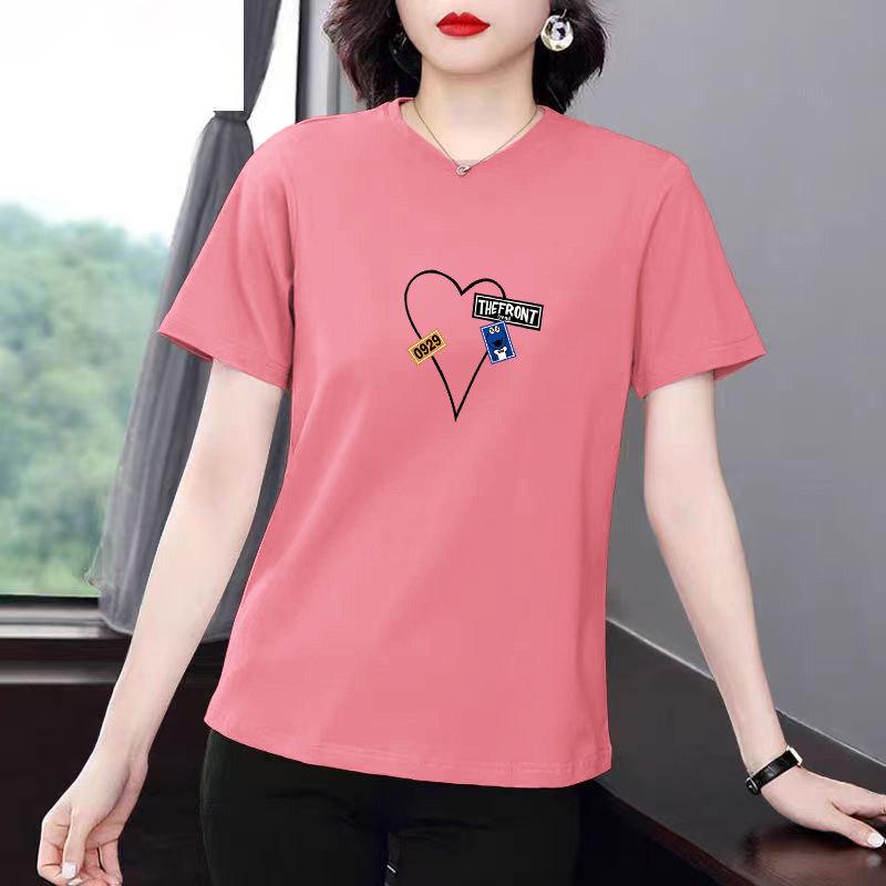 

Women s Plus Size Casual Short-Sleeve Round Neck T-Shirt: Flattering, Age-Reducing, Versatile Summer Style 4XL