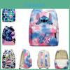 Zaino carino di Stitch per bambini con scomparti con cerniera e tasche