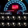 T4 Instrument LED Bulbs 1SMD Light Neo Wedge Gauge Dash Lights Ice Blue LAMP 4PC