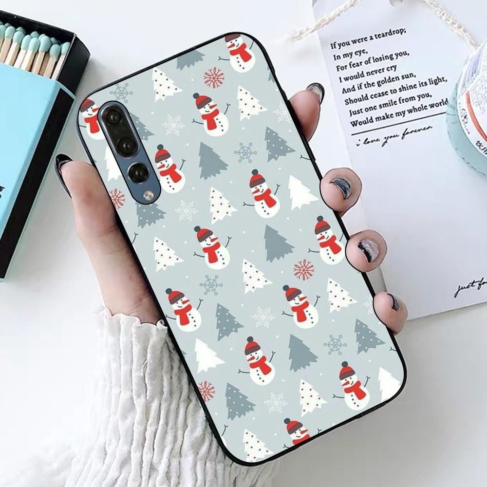 Christmas Snowman Phone Case For Huawei P 8 9 10 20 30 40 50 Pro Lite Psmart Honor 10 lite 70 Mate 20lite