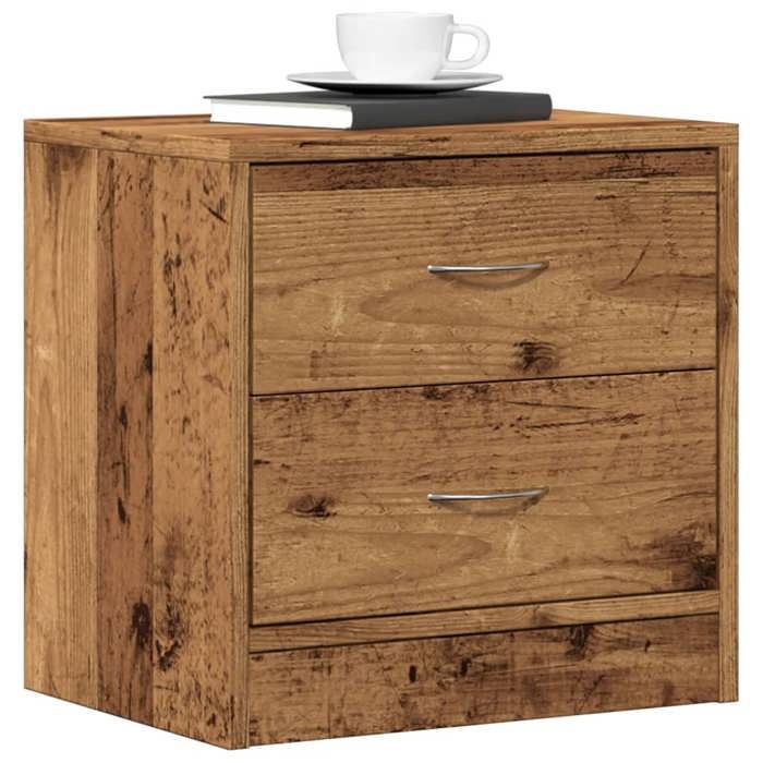 VidaXL Bedside Table Old Wood 40x30x40 Cm Engineered Wood, Cabinet, Bedroom Furniture, Support of 855924