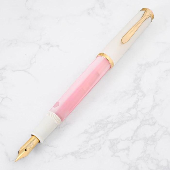Pelikan Fountain Pen World Festival Classic M200CB Cherryblossom 24KGP Piston Filler Extra Fine Light Pink