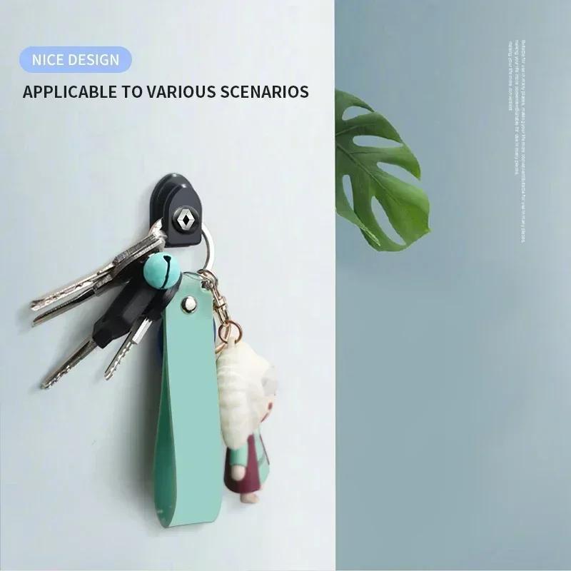 Renault 2026 Új Keréktárcsa Borításokhoz 1/2/4 DB Mini Autós Kampók Fekete Műanyag Öntapadós Látványtalan Kampók Renault Clio Laguna 2 Mega Modellekhez