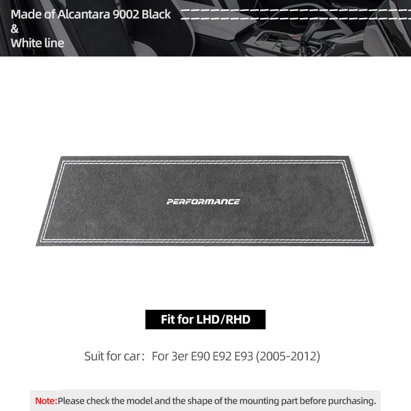 For BMW E90 E92 E93 Series 3 Made of Alcantara Dashboard Panel Anti-dust Pad Trim Performance Sticker Car Interior Accessories