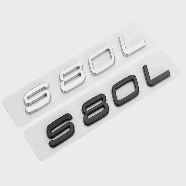 ABS Letter Car Rear Trunk Badge Sticker Decal for Vol-vo S40 S60 S90 S80 S80L Logo Decal Accessories