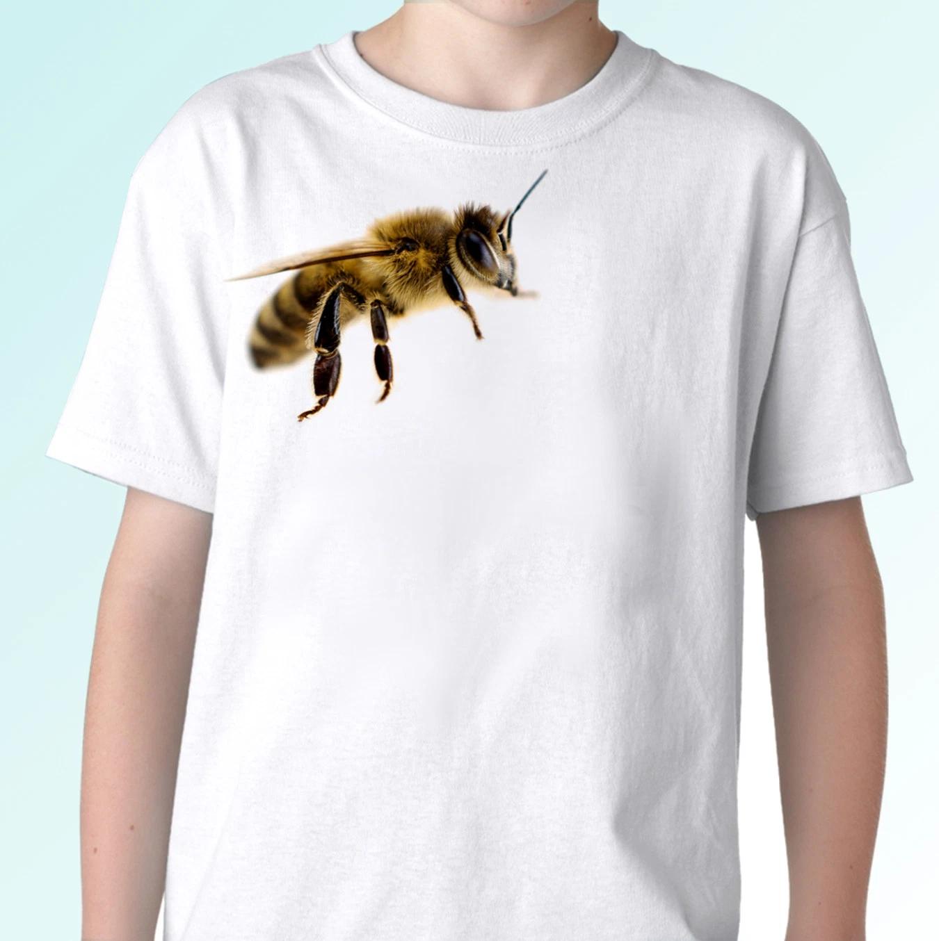 

Bee white kids boys T-Shirt insect animal tee top design - s s kids baby sizes 100