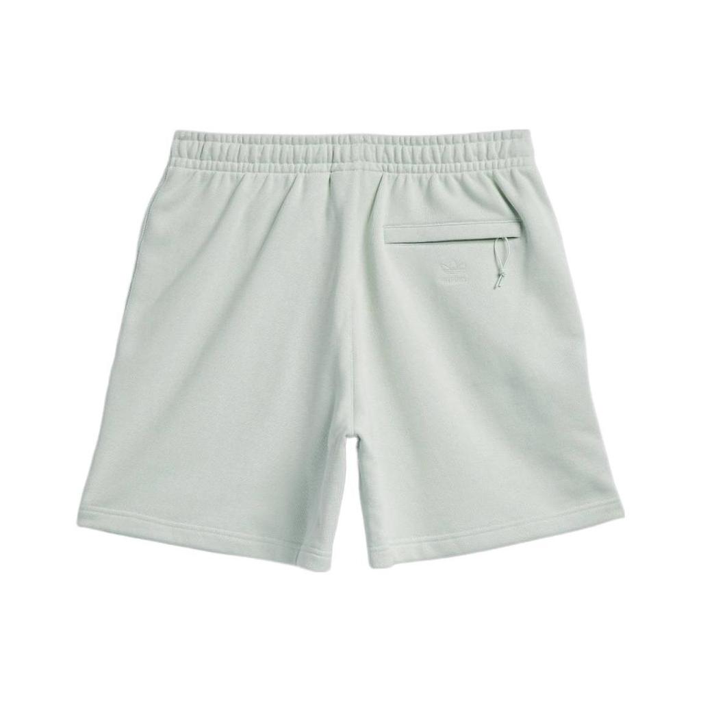 Adidas Originals X Pharrell Williams Solid Logo Print Drawstring Sports Shorts Unisex Shorts Linen-Green HS4822
