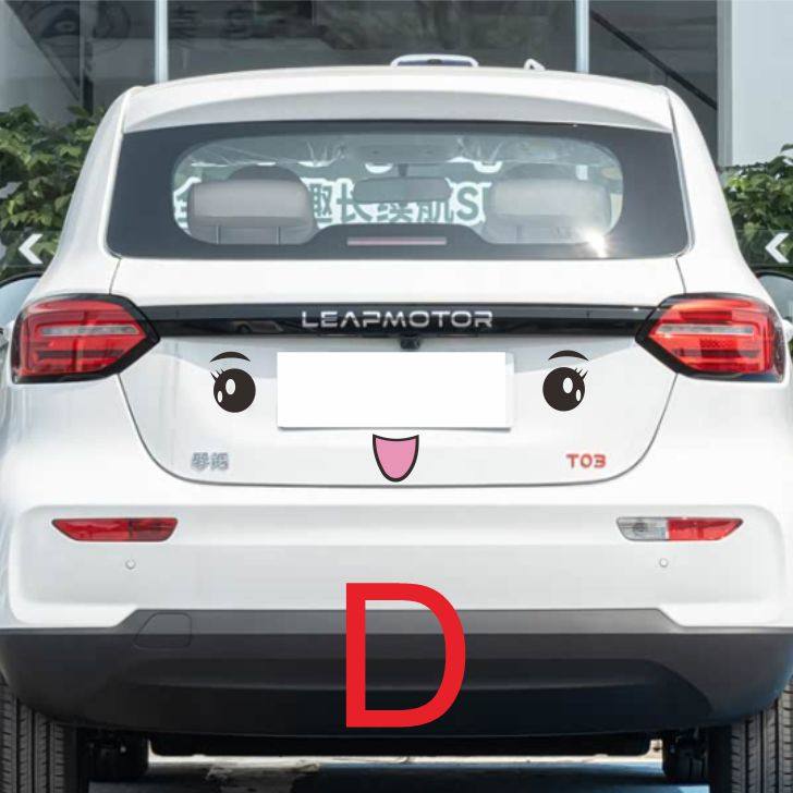 For Leapmotor T03 Novelty Funny Joke Creative Mustache Car Exterior Front Bumper Vinyl Decal Waterproof Scratch Cover Sticker