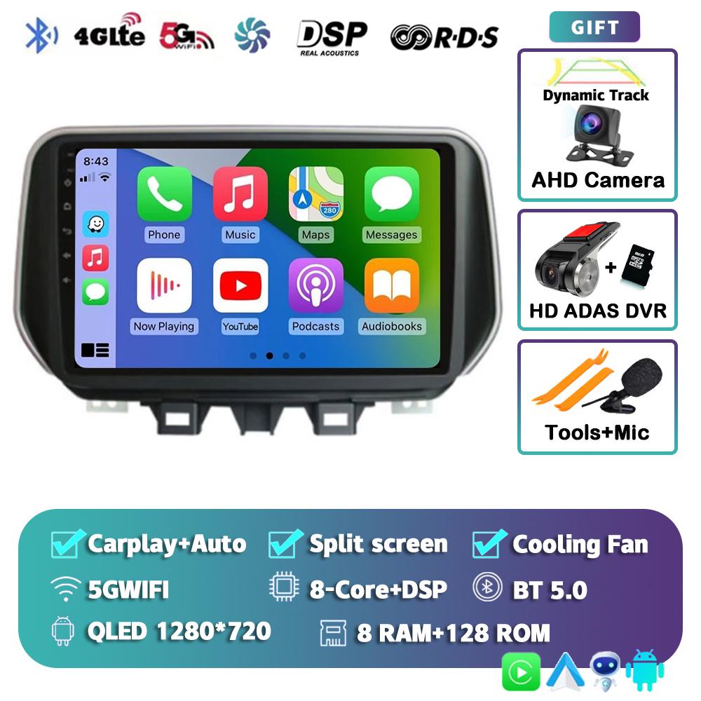 Android 14 Carplay Auto 4G+WIFI Car Radio For Hyundai Tucson IX35 2018 2019 2020 Multimedia Video Player Navigation GPS Stereo