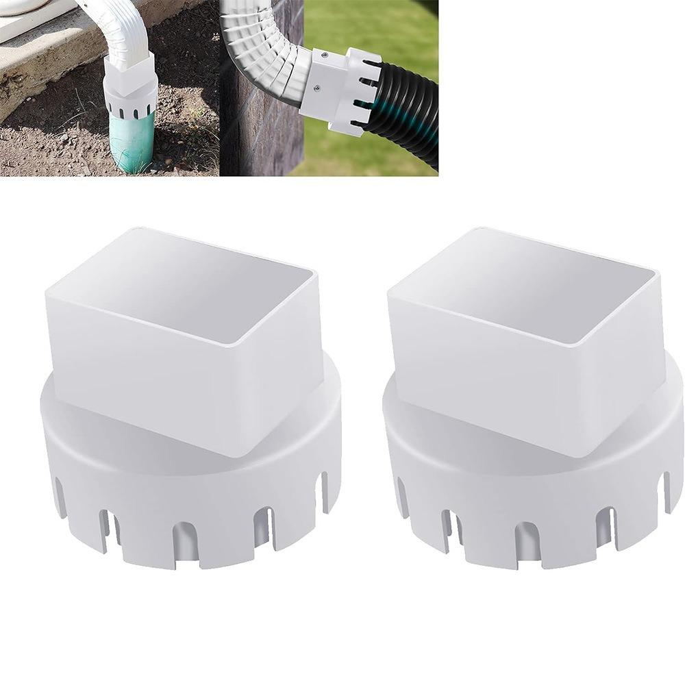 Easy Installment Rain Gutter Adapter Join Rainwater Collection Diverter Outdoor Lawn